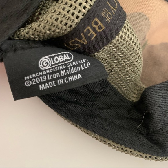 Official Iron Maiden Snapback Camo Hat Legacy Of The Beast Mesh Back - Picture 7 of 7